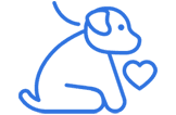 Dog heart icon